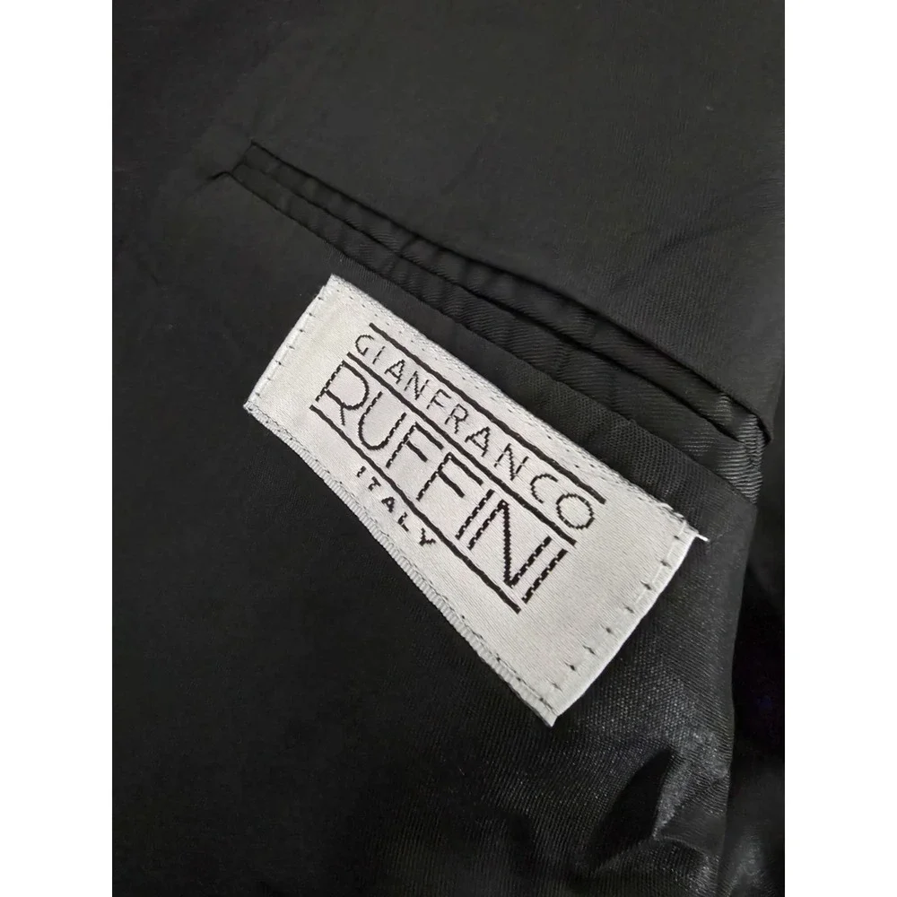Gianfranco Ruffini  Blazer Jacket Mens 40S Black Sports Coat 3 Buttons Business‎